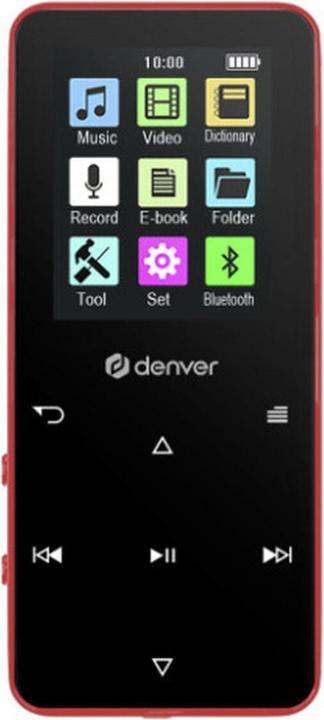 Denver MP-1830R RED - MP4 media player with built-in bluetooth and rechargeable battery - MP3-Afspiller... (8 GB)