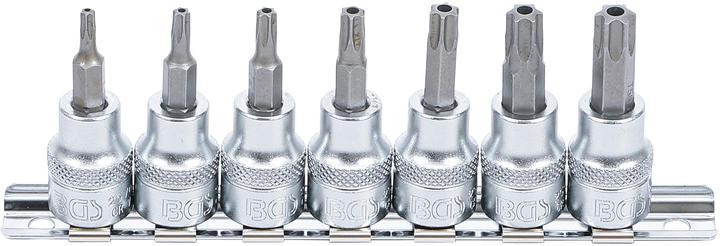Produktbild BGS Bit-Einsatz-Satz 10 mm (3/8") T-Profil (für Torx) mit Bohrung T15 - T50 7-tlg. (T10 - T15 - T20 - T25 - T27 - T30 - T40 - T45 - T50 - T55 - T60 - T70)