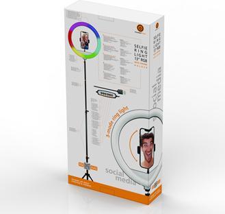 Image du produit Wp Éclairage annulaire Powerton 13" Éclairage annulaire à LED RVB, grand, couleur et intensité de (éclairage annulaire)