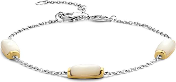 Ti Sento Milano Bracelet with mother-of-pearl bicolour gold plated 2930MW (20 cm, 925 Sterling silver)