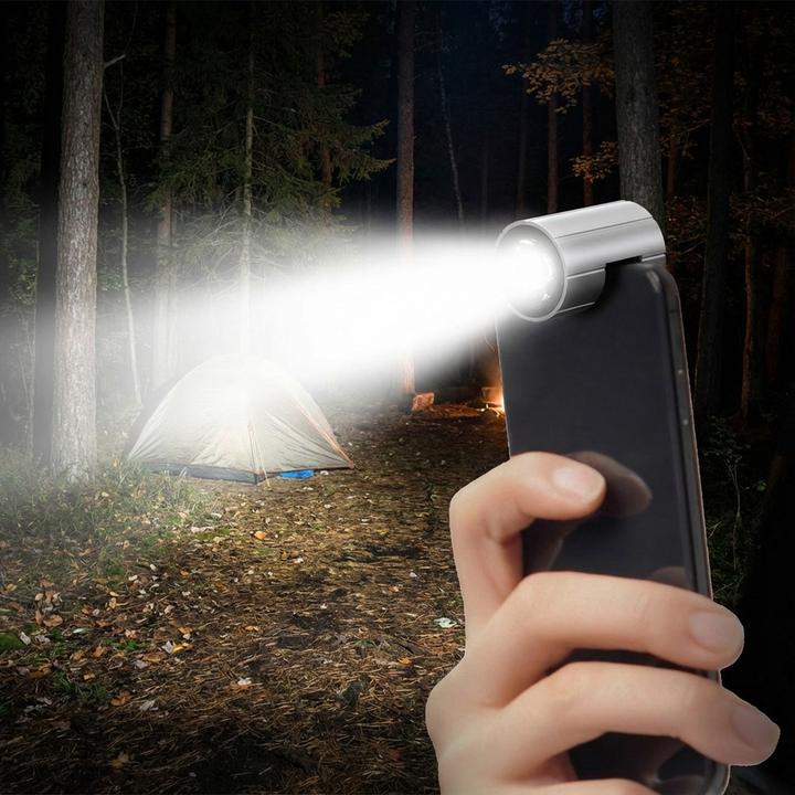 Produktbild Technaxx Kompakte Smartphone-Ansteck-Taschenlampe, Lightning, 280 lm (3.80 cm, 280 lm)