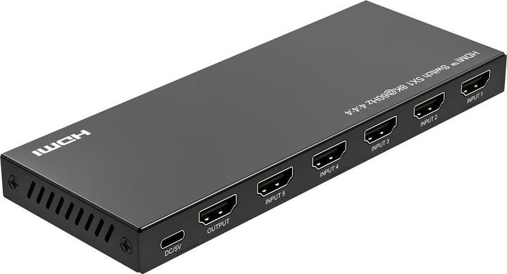 Actual product image MicroConnect 8K@60Hz HDMI Switch 5x1, HDCP