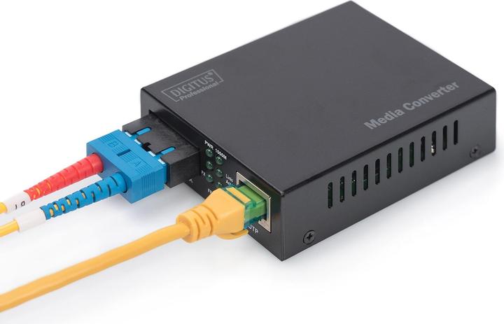 Produktbild Digitus Gigabit Medienkonverter 10/100/1000Base-TX zu 1000Base-SX Inkl Netzteil SC Buchse duplex multimod...