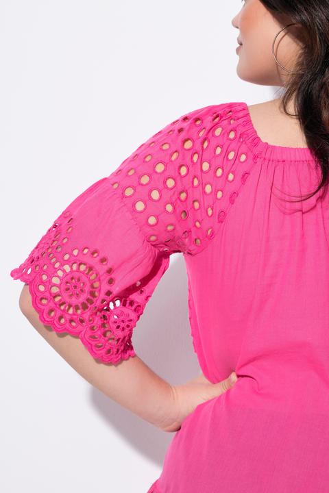 Immagine prodotto Angel of Style Bluse, A-Linie, Loch-Stickerei, 3/4-Raglanärmel (46)