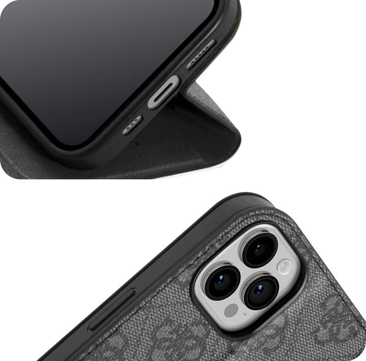 Produktbild Guess GUBKP14LHG4SHK iPhone 14 Pro 6,1" czarny/black book 4G Vintage Gold Logo (Apple iPhone 14 Pro)