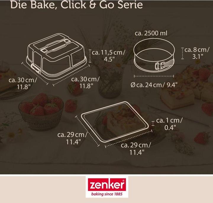 Produktbild Zenker Springform Ø24cm Bake,Click&Go (24 cm)