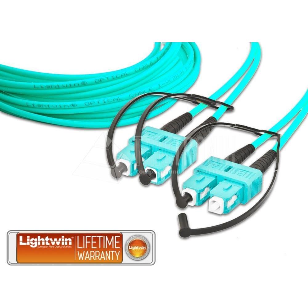 Lightwin High Quality Duplex LWL Patchkabel, MM OM3, SC (S/UTP, CAT6, 4 m), Netzwerkkabel