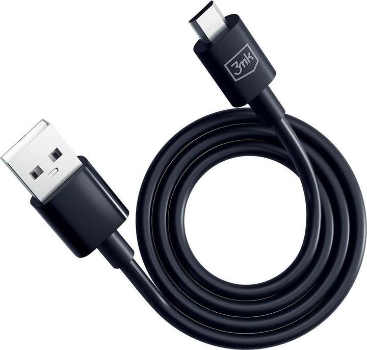 Image du produit 3MK Câble Hyper Cable USB-A - Micro USB 1.2m 5V 2,4A Czarny/Black (1.20 m, USB 3.0, 12 W)