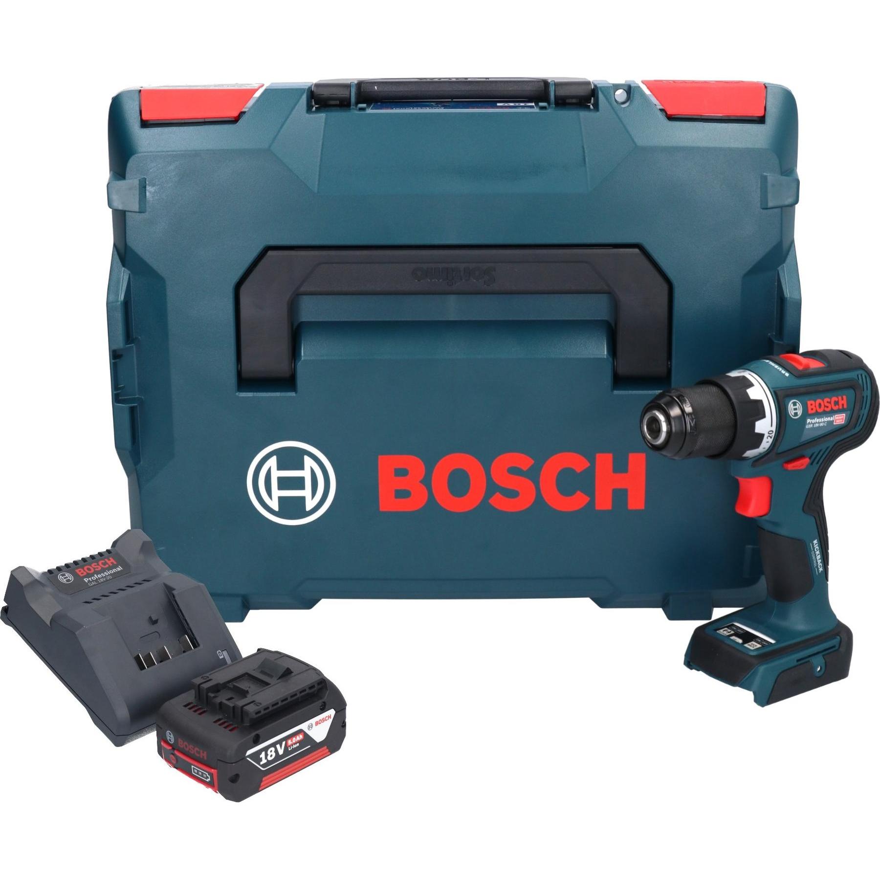 Bosch Professional, Bohrmaschine + Akkuschrauber, Bosch GSR 18V-90 C Professional Akku Bohrschrauber 18 V 64 Nm Brushles...