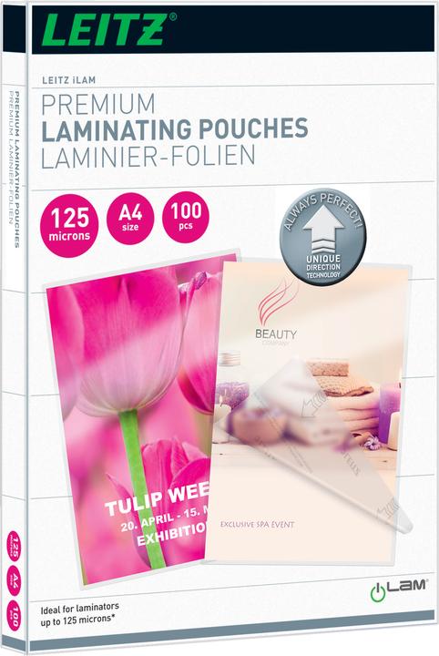 Actual product image Leitz Laminating foil (A4, 100 pcs., 125 µm)