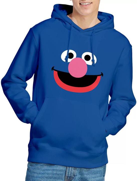 Image du produit - Sweat à capuche motif Grover motif/style Visage - Adulte (L)