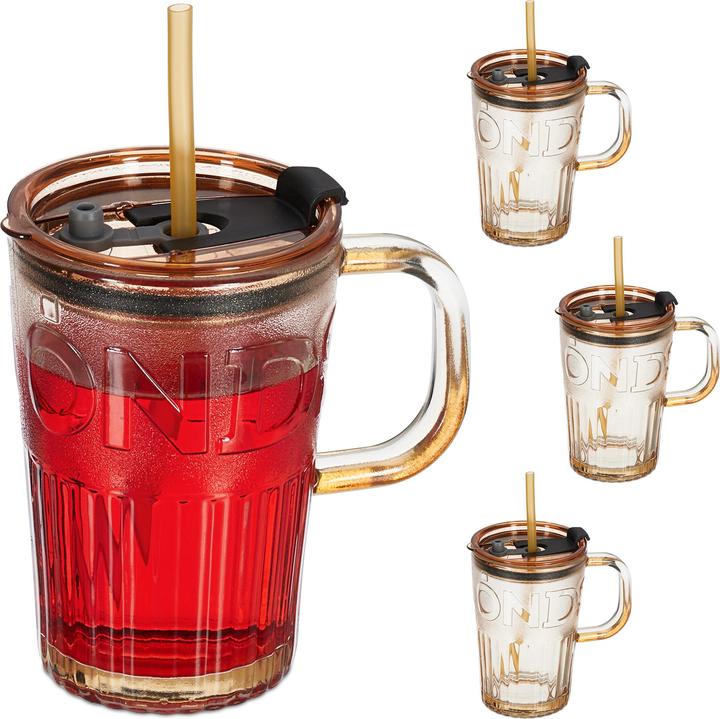 Actual product image Relaxdays 4x Glass cup (0.45 l, 4 x)