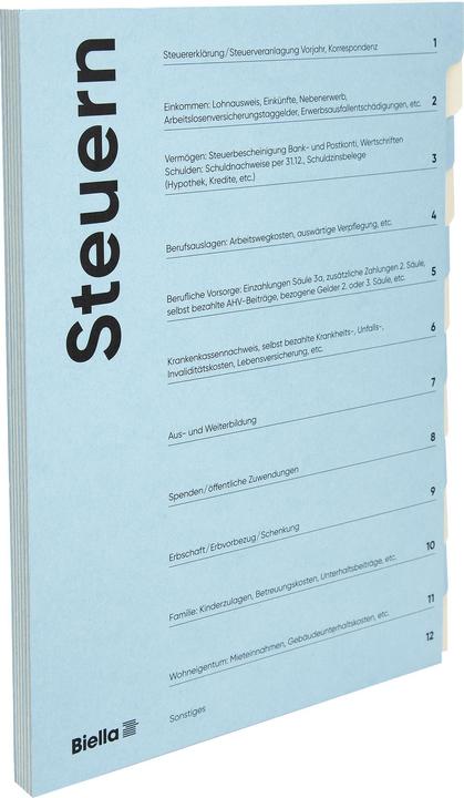 Immagine prodotto Biella Tasse sulla cartella (A4, 1 x)