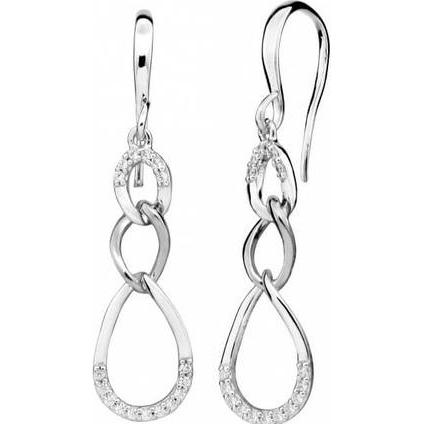 Silver Cat, Ohrringe, Elegant earrings with zircons SC438