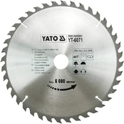Immagine prodotto Yato LAMA TCT PER LEGNO 250X40TX30 MM