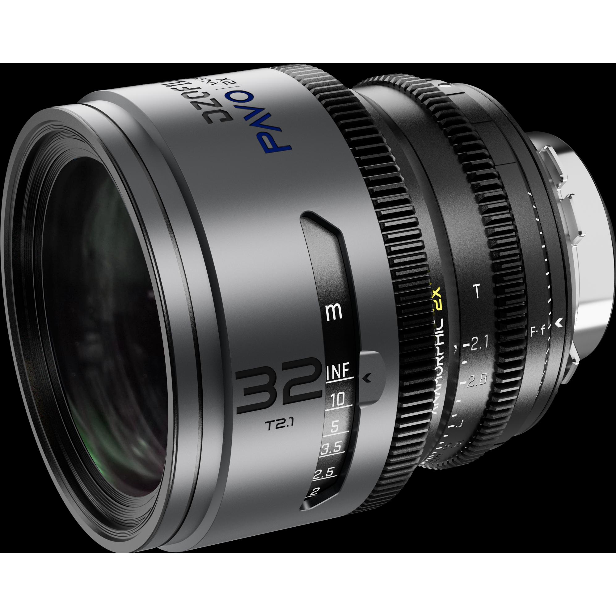 Dzofilm Pavo 2x Anamorphic 32mm T2.1 for PL/EF Mount (S35) metric - Blue Coating (PL, APS-C / DX), Objektiv, Blau