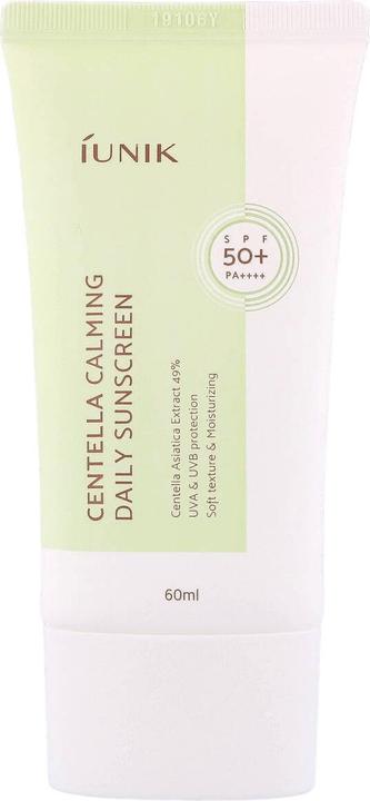 Image du produit iUNIK Centella Calming Vegan Moisture SPF 50+ PA++++ Non-Sticky Light-Weight Daily Sunscreen Reef-Sa (Crème solaire visage, SPF 50+, 60 ml, 60 g)
