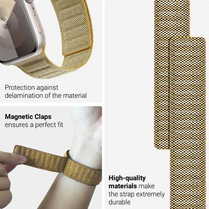 Productafbeelding Crong Melange - Magnetarmband für Apple Watch 38/40/41 mm (Melange-Gelb) (Nylon)