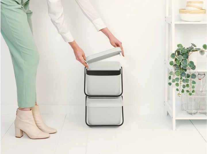 Actual product image Brabantia Sort & Go 20 l recycling bin, light grey (20 l)