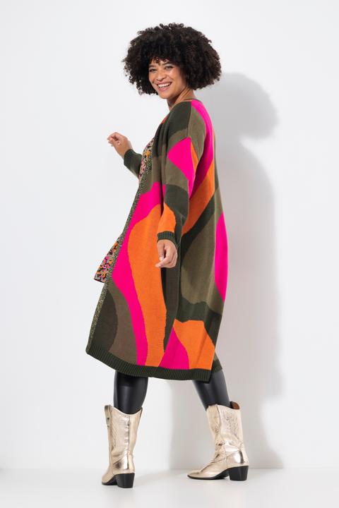 Produktbild Angel of Style Long-Strickjacke, Feinstrick, Colormuster, offene Form (58)