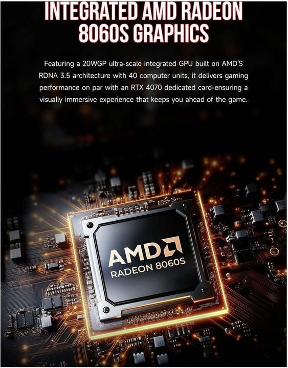 Produktbild GMKtec Mini PC Mini PC, AMD Ryzen™ AI Max+ 395 (64+1TB @DDR5X, WIN 11 Pro) 8K (1000 GB, 64 GB, AMD Ryzen AI Max+ 395)