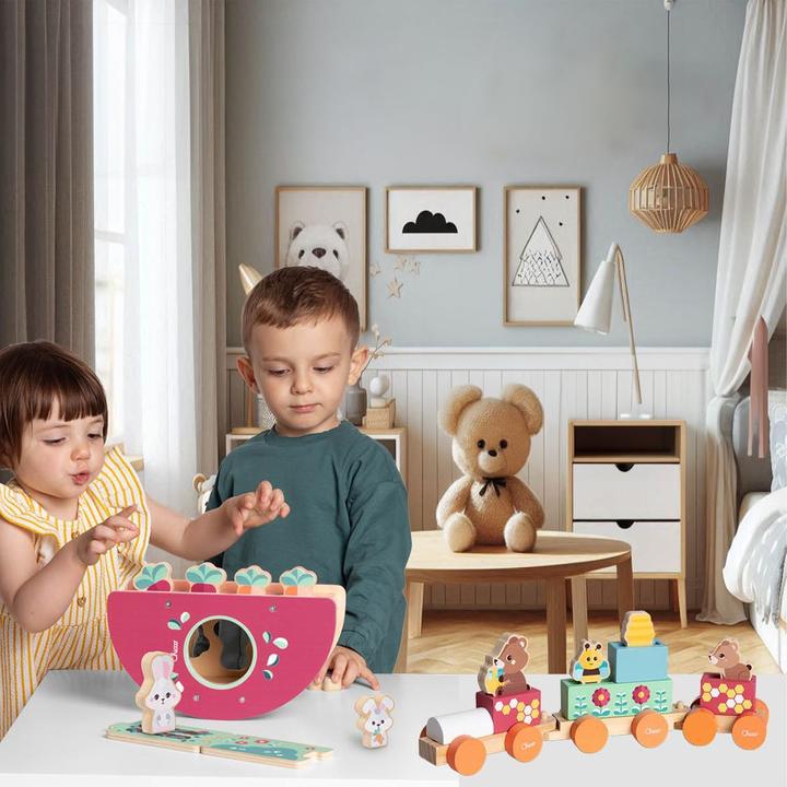 Actual product image Chicco My Wood Friends - Teddy'S Train