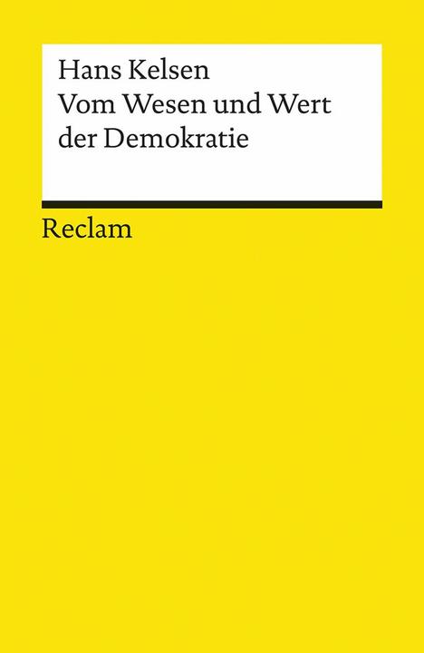 Produktbild Wesen und Wert der Demokratie (Deutsch, Hans Kelsen, 2018)
