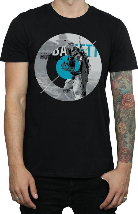 Actual product image Star Wars Mens Boba Fett Bounty Hunter Circle T-Shirt (3XL)