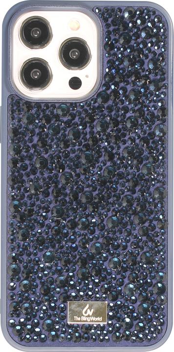 Produktbild PhoneLook Hülle Glitzer Diamant The Bling World Dunkelblau (Apple iPhone 15 Pro)