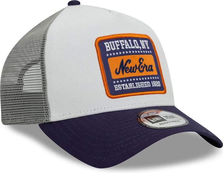 Produktbild New Era A-Frame Mesh Trucker Cap - Brand Patch Weiss (One Size)