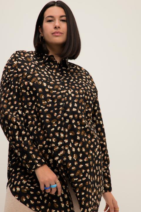 Immagine prodotto Studio Untold Camicia dal taglio oversize con collo da camicia, maniche lunghe e stampa leopardata (46, 48)