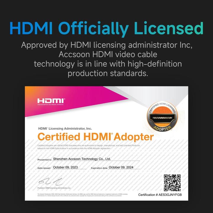 Actual product image Accsoon HDMI cable (A-A) (0.50 m)