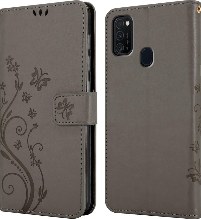 Produktbild Cadorabo Flower Book Cover (Samsung Galaxy M21, Samsung Galaxy M30s)