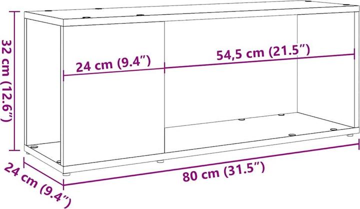 Produktbild vidaXL TV-Schrank (80 x 24 x 32 cm)