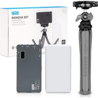 Newell Rangha RGB-W LED Set mit Diffusor und Stativ NL4267, Dauerlicht