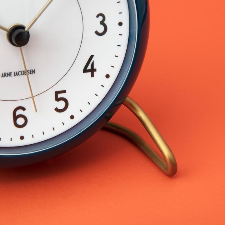 Actual product image Rosendahl Arne Jacobsen Station Table Clock with Alarm petrol