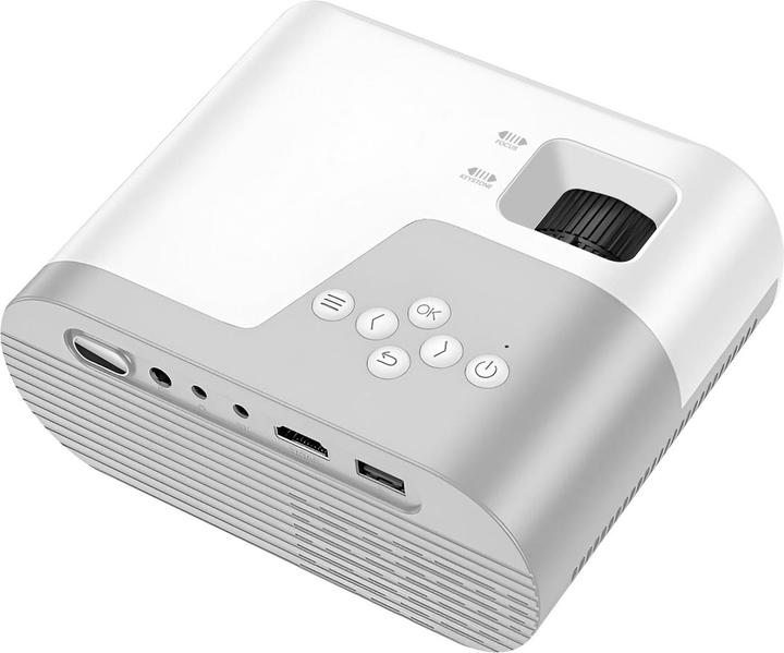 Actual product image Hoco Headphone with microphone projector with Android software Wi-Fi Bluetooth 720P DT2 white (140 lm)