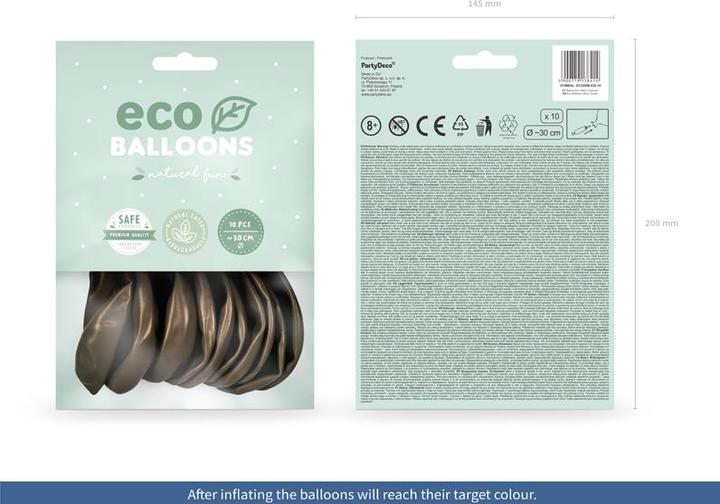 Actual product image Partydeco Eco Balloons Metallic Brown (10 x)