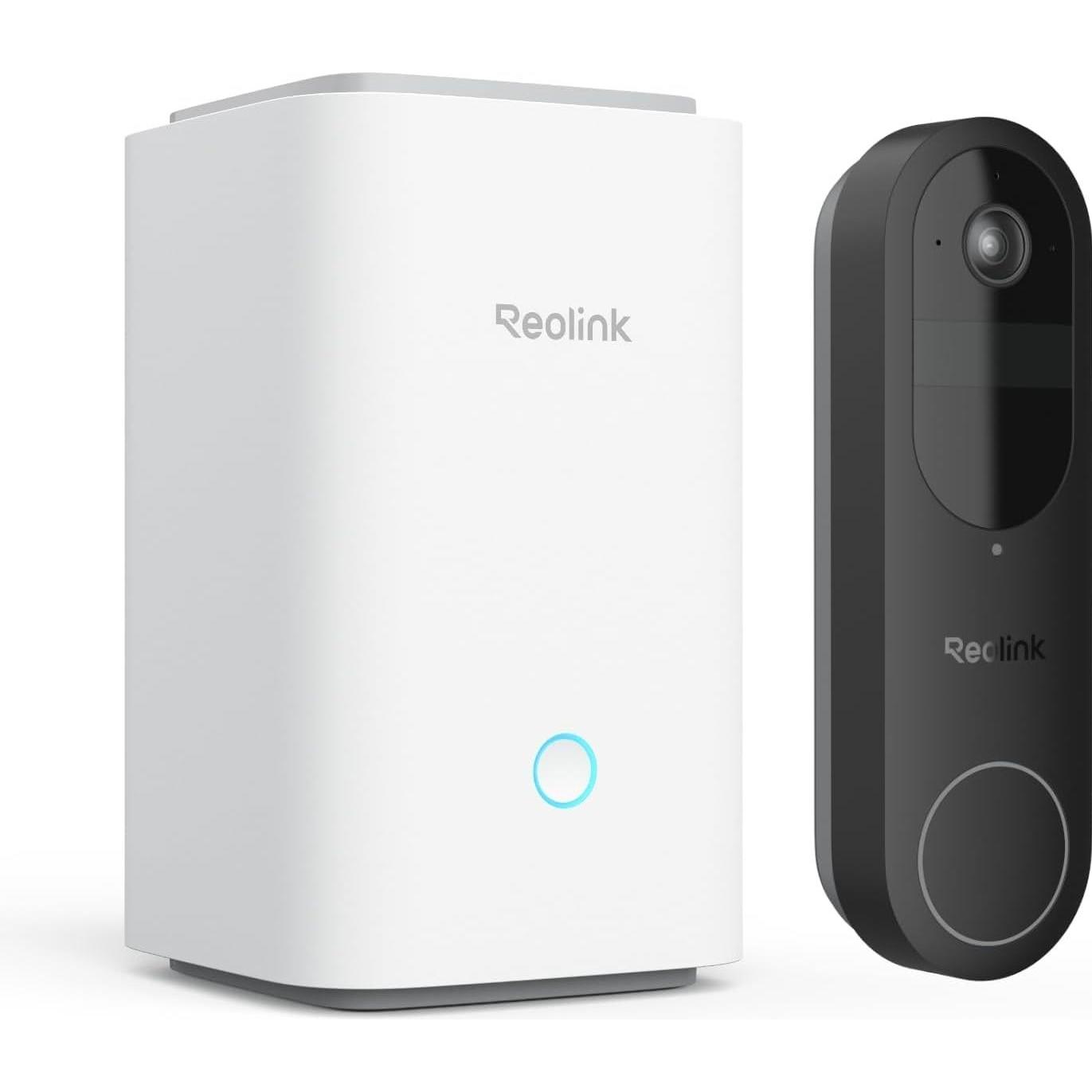 Reolink, Campanello + Citofono, Sonnette vidéo avec hub, 2K Wi-Fi double bande, détection intelligente, sans abonnement