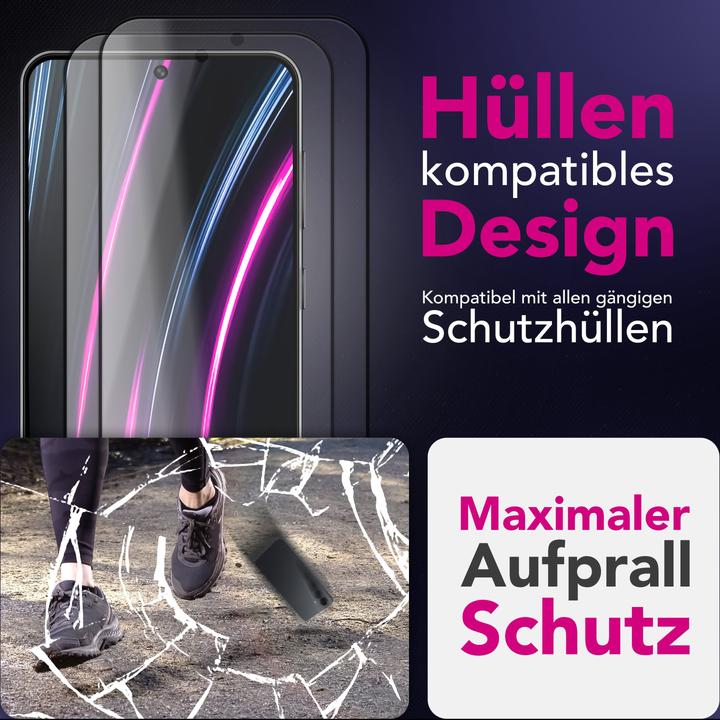 Produktbild Nalia Schutzglas "ArmorGlassX" - 2x Display Glas 9H Kratzfest Ultra Klar - Screen Protector Tempered Glass (Samsung Galaxy S25 FE)