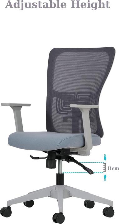 Image du produit Kalune Design Lumbar 108 Grey Office Chair Set 2 Pieces