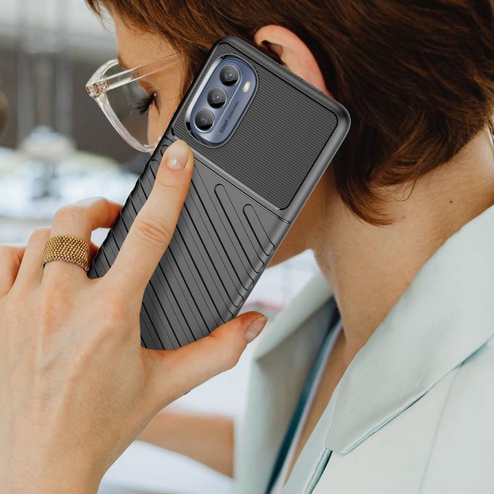 Actual product image Hurtel Thunder Case for Motorola Moto G62 5G silicone armor case black (Motorola Moto G62 5G)