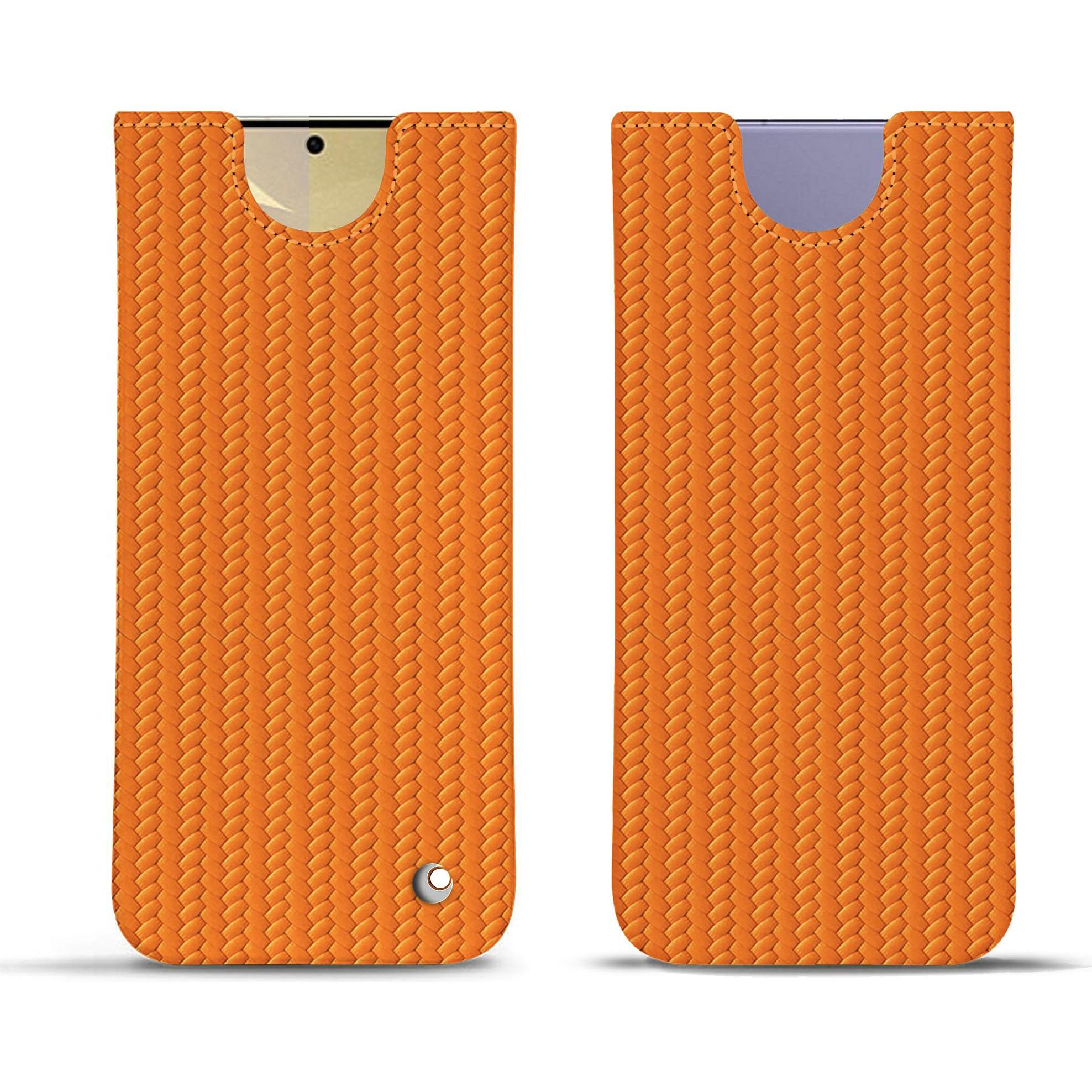 Noreve Lederschutzhülle (Samsung Galaxy S24+), Smartphone Hülle, Orange