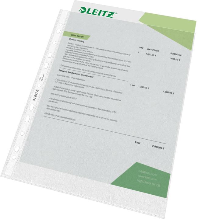 Produktbild Leitz Standard Prospekthülle (A4, 100x)