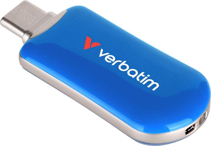 Actual product image Verbatim Plectra Blue 512GB USB-C Flash Drive 30235 (512 GB, USB-C)