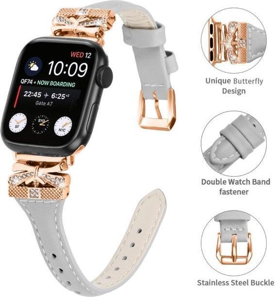 Actual product image MU Classic Ladies Series Leather Bracelet (45 mm, 44 mm, 42 mm, Faux leather)