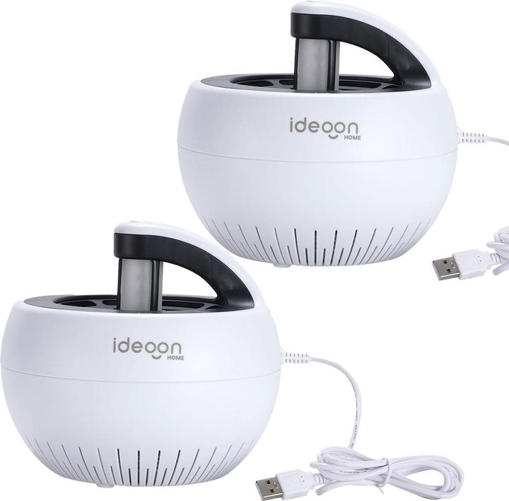 Ideoon 2er-Set Insektenfänger mit UV-Licht & Luftstrom, USB, 5 Watt
