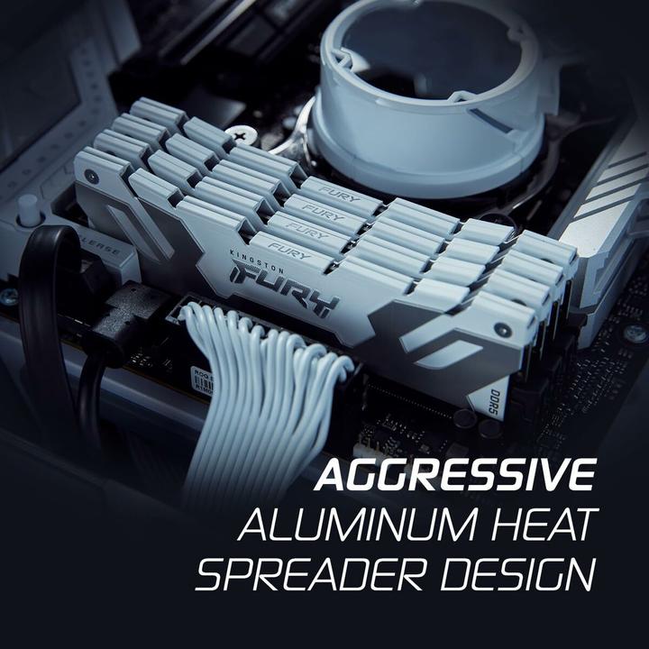 Produktbild Kingston 16GB 8000MT/s DDR5 CL38 DIMM FURY Renegade White XMP (1 x 16GB, 8000 MHz, DDR5-RAM, DIMM)