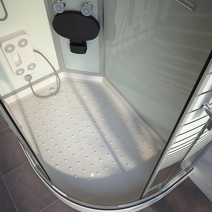 Produktbild Home Deluxe Dampfdusche mit Wasserfall Dampfsauna MANTA XL, 120x80x220cm - Rechts