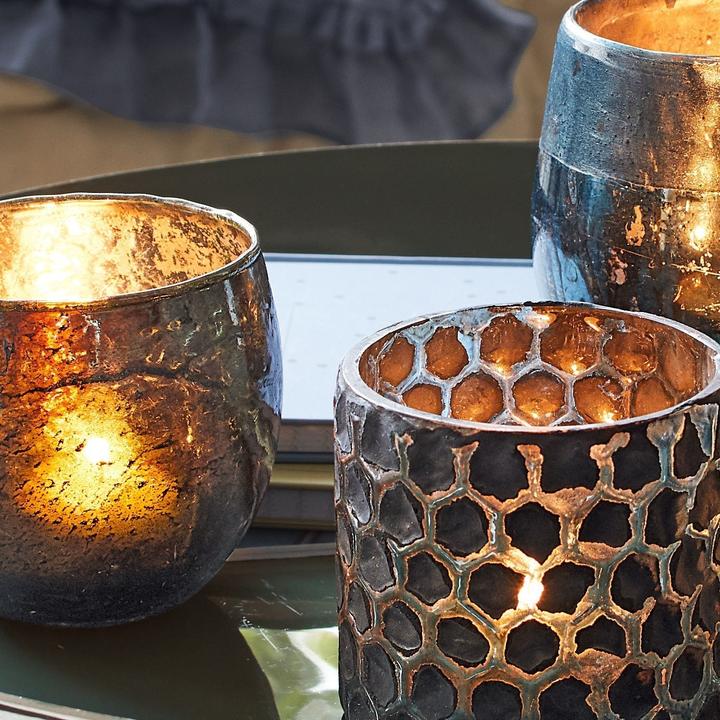 Actual product image Loberon Lantern Set of 4 Marine (4 x, Ø 9 cm)